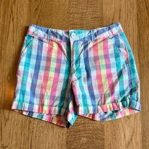 GAP Kids Plaid Pink, Green, Blue Bermuda Shorts